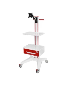 Wózek pod aparaturę medyczną AP-5: 1x półka 450x320 mm, 1x szuflada 450x320x155 mm