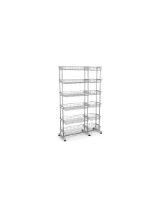 Regał koszowy SYSTEM RK RK41/73-2/180 ST: 12x półka koszowa