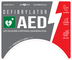 Tablica AED Gablota/Szafka