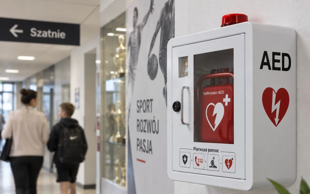 defibrylator aed w szkole